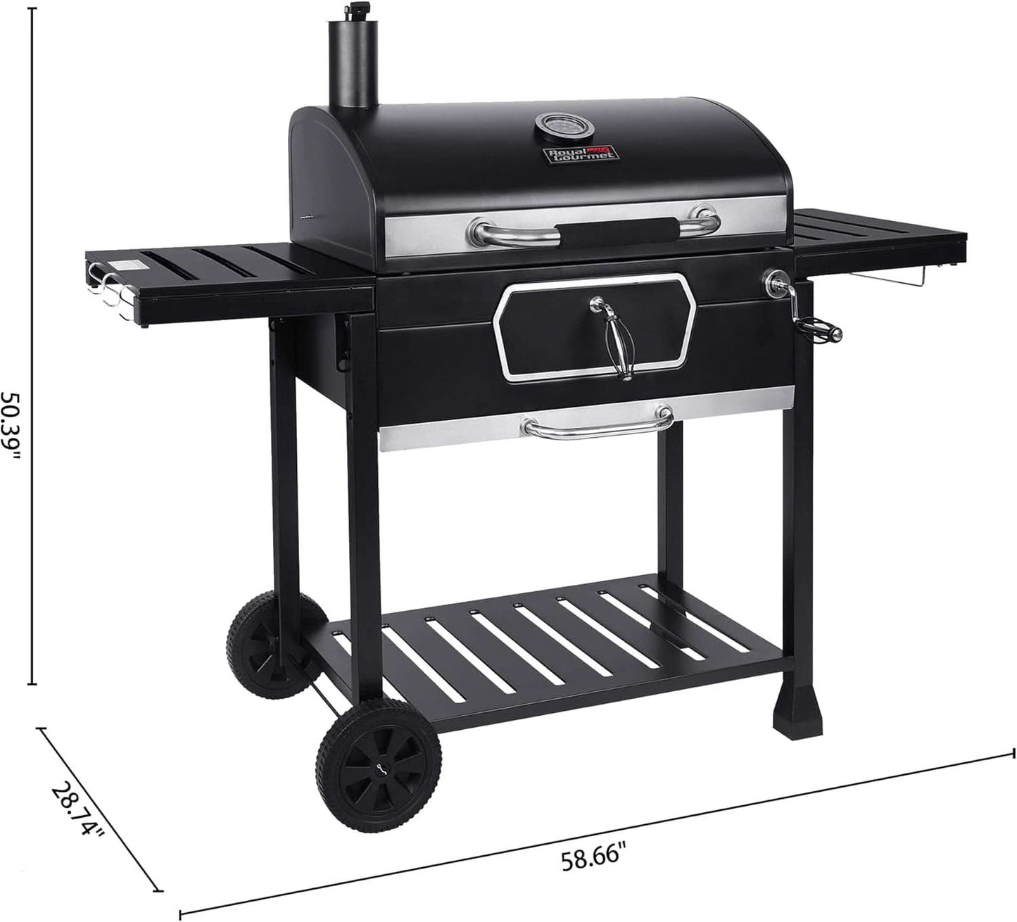 Thirty Inch Charcoal Grill Black Patio Outdoor Cooking