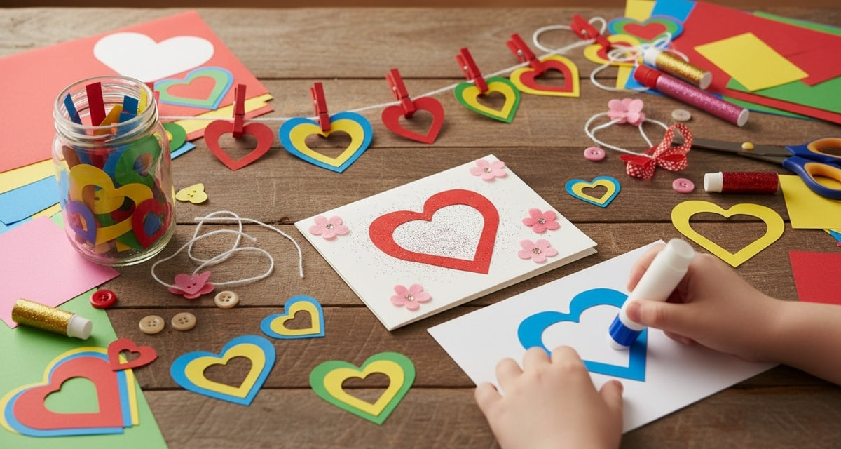 SHAPES ETC. Open Heart Assorted Color Creative Cut-Outs- 5.5"