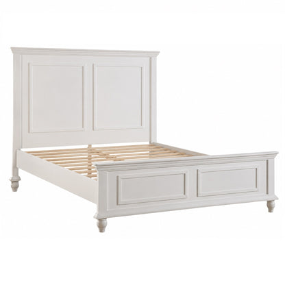 White Queen Size Bed 2x Nightstands Panel Headboard Footboard Classic 3pc Bedroom Furniture Set