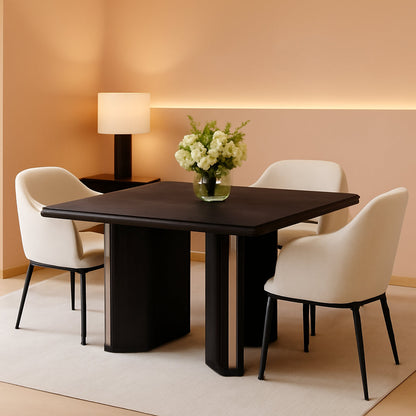 71 Inch Dining Table Black Premium Solid Wood Durable-0