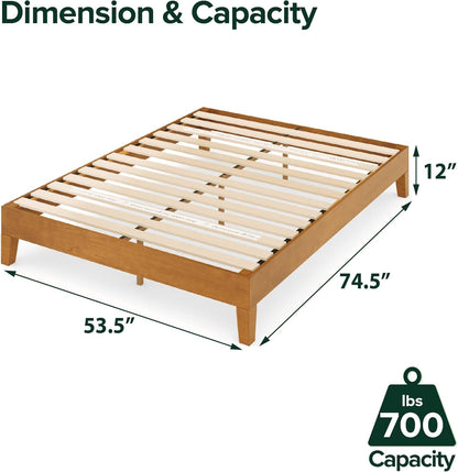 Premium Twelveinch Wood Platform Bed Slats Full Size-1