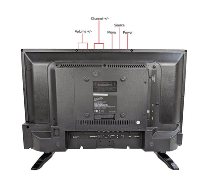 24" Supersonic 12 Volt AC/DC Widescreen LED HDTV with USB, SD Card Reader and HDMI-1