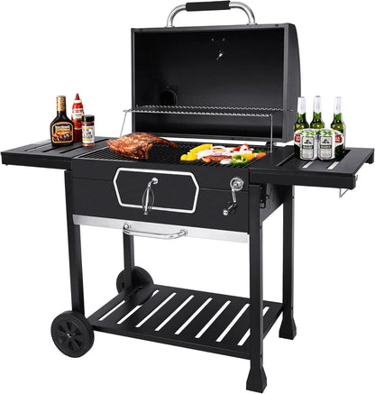 Thirty Inch Charcoal Grill Black Patio Outdoor Cooking