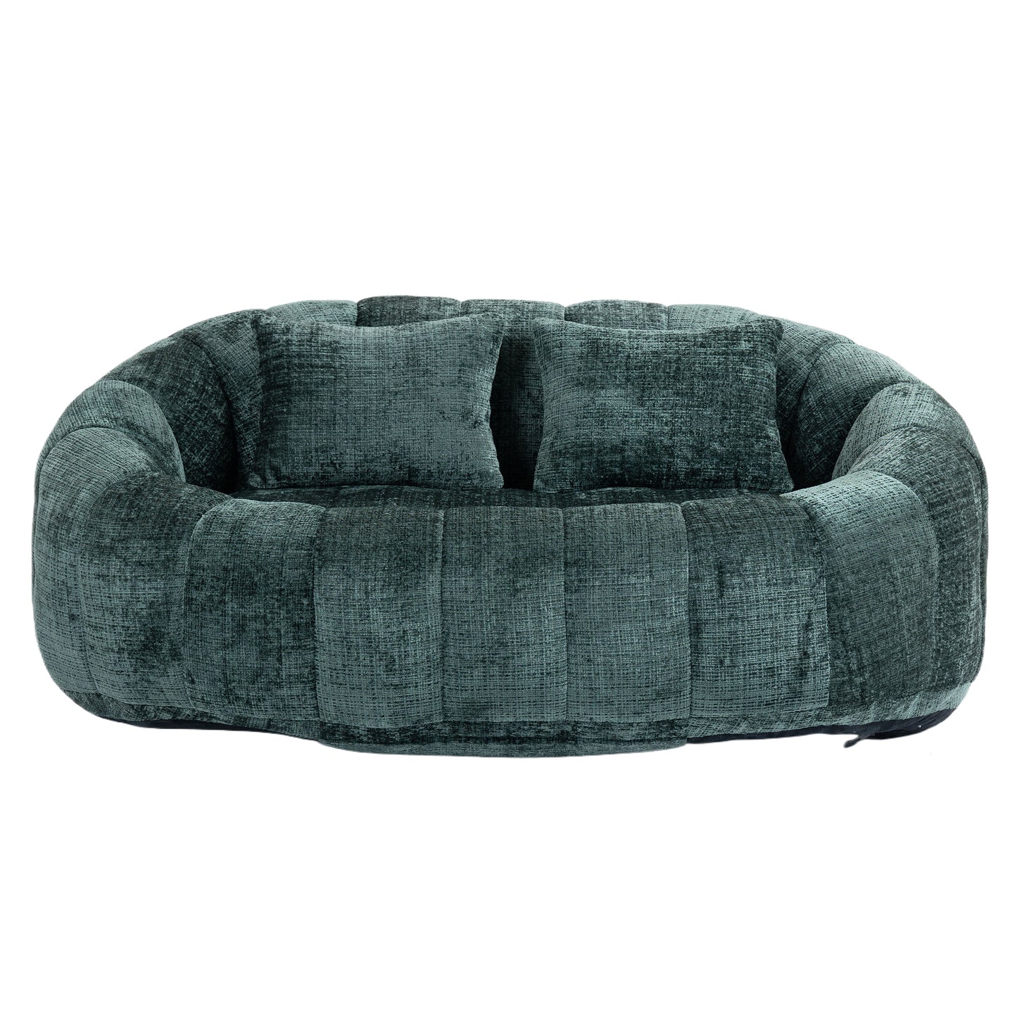 Emerald Chenille Bean Bag Sofa Lazy Sofa Durable Comfort Lounger High Back Chair for Indoor & Outdoor Use