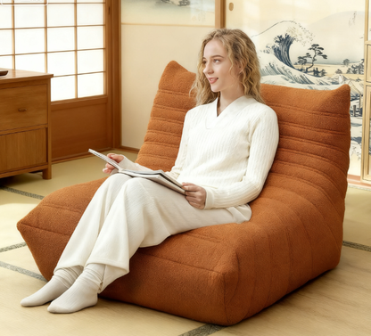 Bean Bag Chair ,  Bean Bag Sofa with High Density Foam for bedroom, Brown
