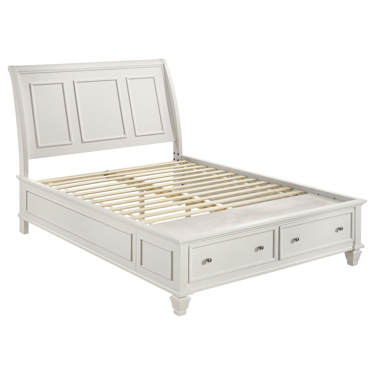 Rocco Cream White 4-Piece Queen Bedroom Set with Carved Details, Wood Construction, Cream White Finish, Queen Size