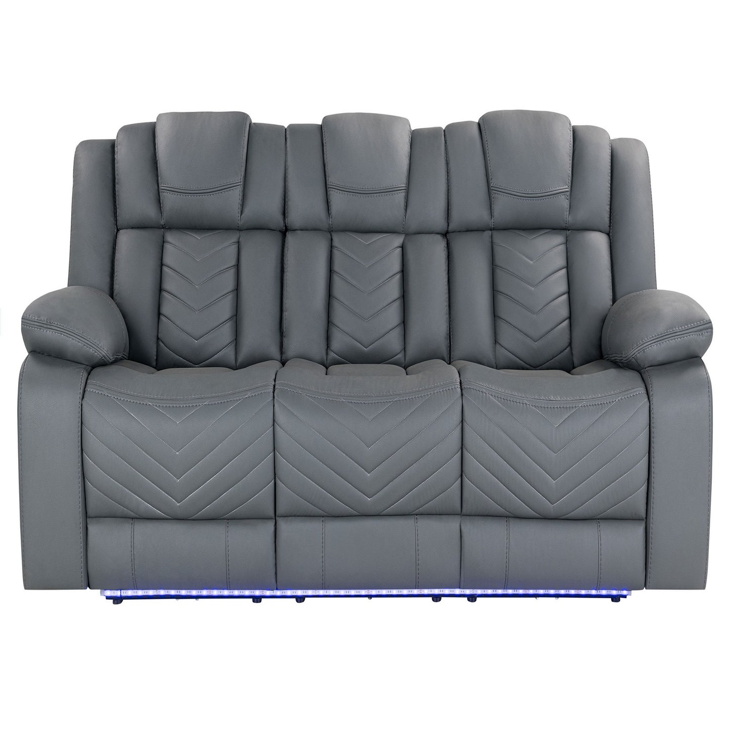 RAIZE Contemporary Power Reclining Sofa with LED, Wireless Charging