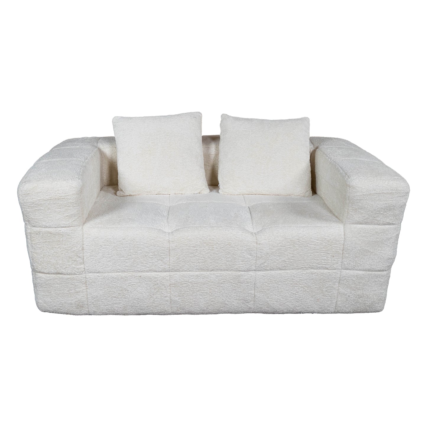 Bean Bag Chair for Adults, Loveseat Boneless Couch with Two Back Cushions, Sofa in A Box, No Assembly Cloud Couch for Apartment Office Bedroom Living Room Small Spaces