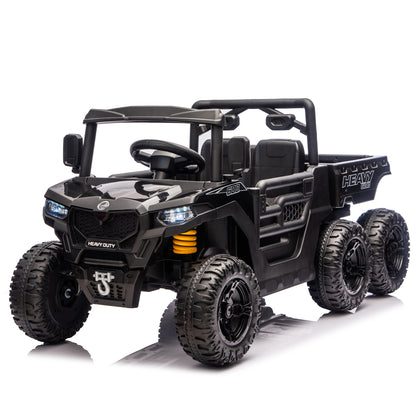 24V 400W Kids Ride On Six-wheel Electric Dump Truck W/ PC 2.4G, 4WD Super Performance,Six-wheel Suspension, Bluetooth &Early Education with Music and Storie,Speeds 1.86-3.11 MPH for Kids Aged 3-5