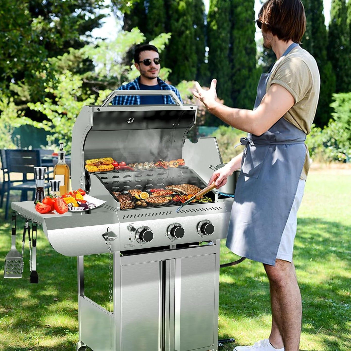 Propane Grill With Side Burner Commercial Grade Outdoor
