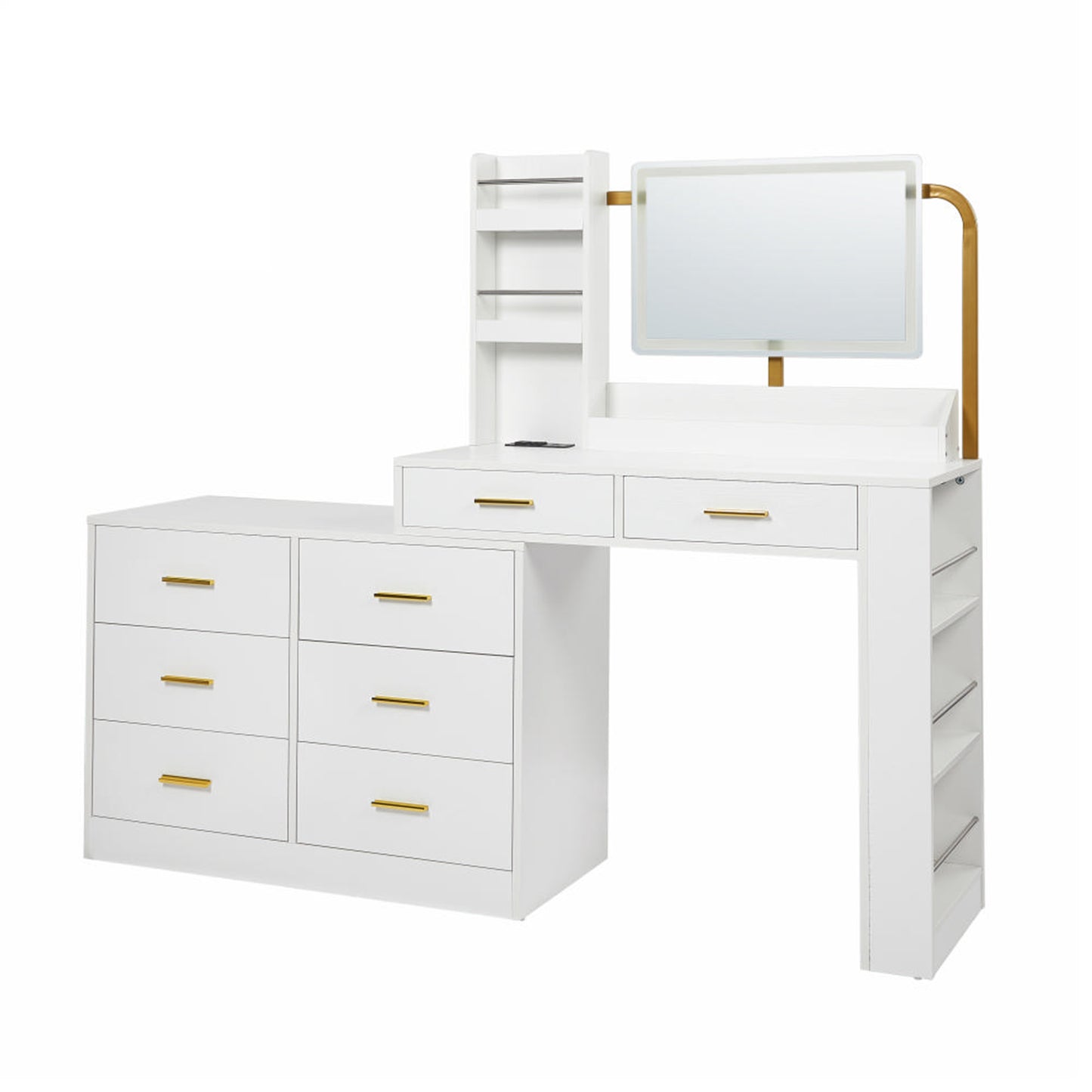 Palmers Modern White 8-Drawer Dresser for Bedroom - Ample Storage Wide Chest of Drawers