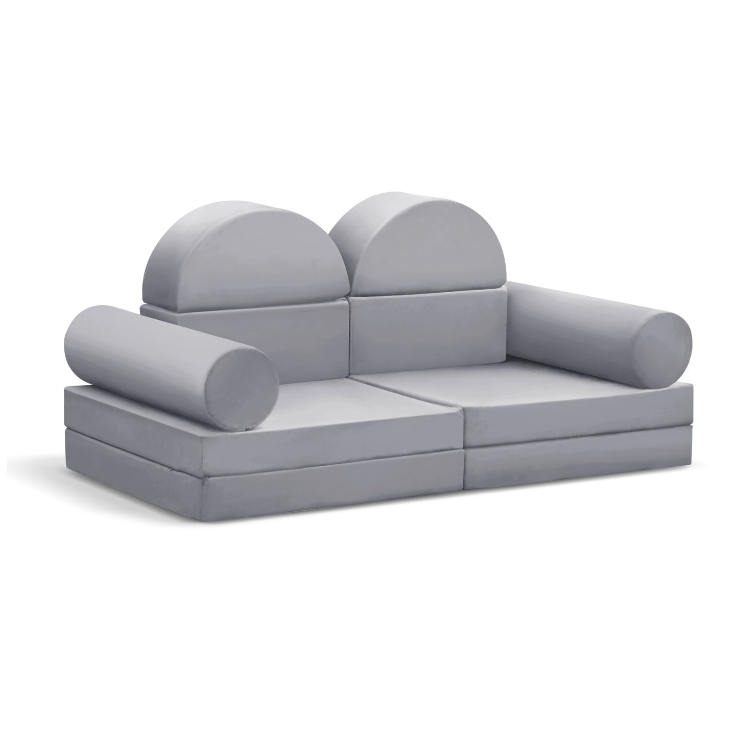 Modular Kids Play Sofa,10-Pieces Convertible Modular Play Sofa Bes for Playroom,Bedroom, Muti-purpose Play Couch for Kids