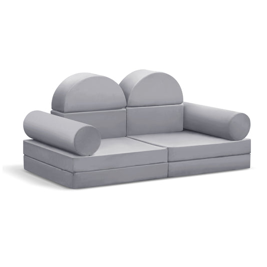 Modular Kids Play Sofa,10-Pieces Convertible Modular Play Sofa Bes for Playroom,Bedroom, Muti-purpose Play Couch for Kids