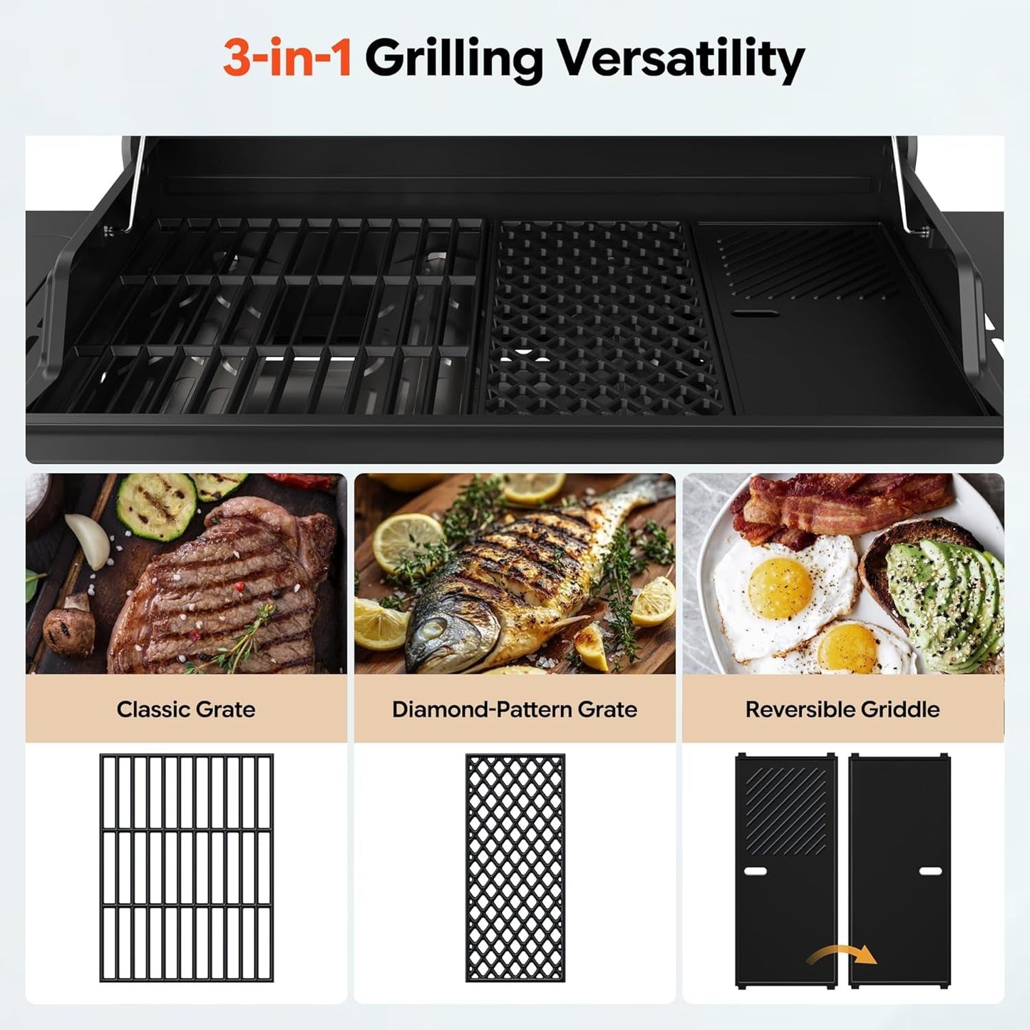 Quadruple Burner Infrared Side Burner Propane Grill