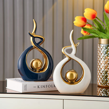 Abstract Sculpture Ceramic Statue Home Décor Figurines