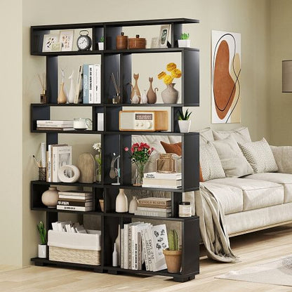 6-Tier Bookcase with Anti-Tipping Kit-White