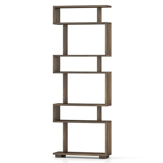 6-Tier Bookcase with Anti-Tipping Kit-White