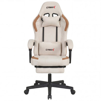 Ergonomic Video Game Chair with Headrest for Home Office-Gray