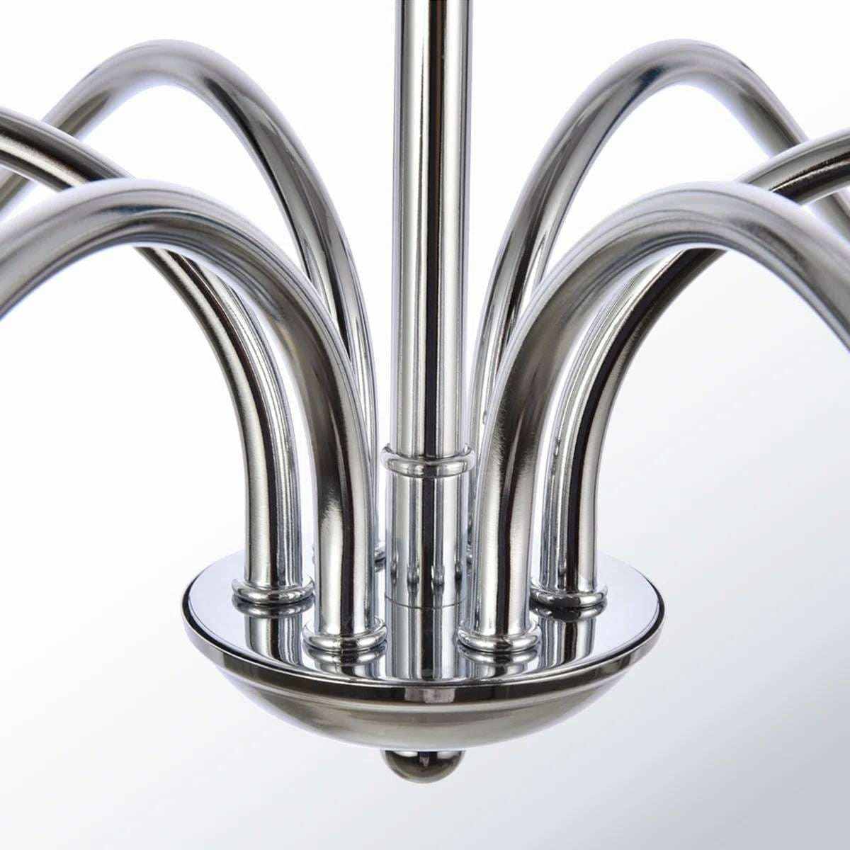 30-inch Classic 6-Light Dimmable Chandelier in Polished Nickel Finish