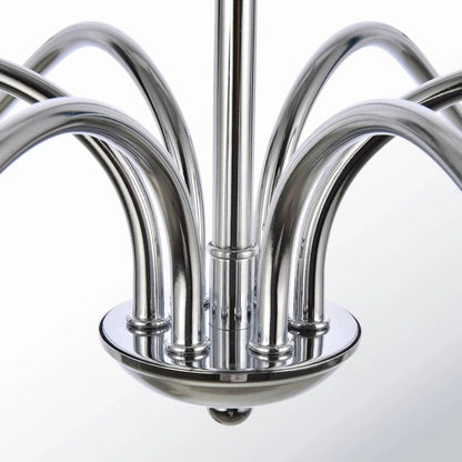 30-inch Classic 6-Light Dimmable Chandelier in Polished Nickel Finish