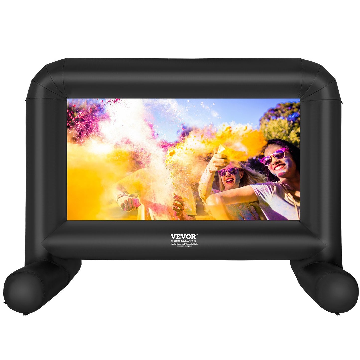 Inflatable Movie Screen, 14 FT (168inch)Inflatable Projector Screen, Front/Rear Projection, Oxford Fabric Blow Up Screen for Outdoor Parties Backyard Movie Night