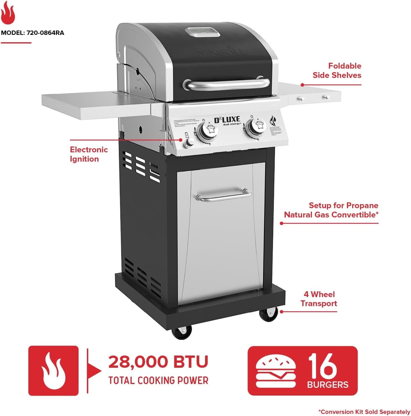 Stainless Steel Propane Gas Grill 401 Square Inches