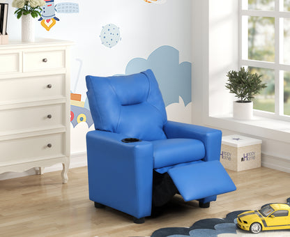 Palmer’s Blue Kids Recliner with Cupholder