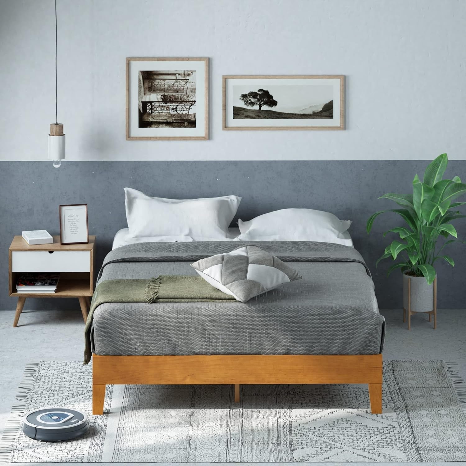 Premium Twelveinch Wood Platform Bed Slats Full Size-2