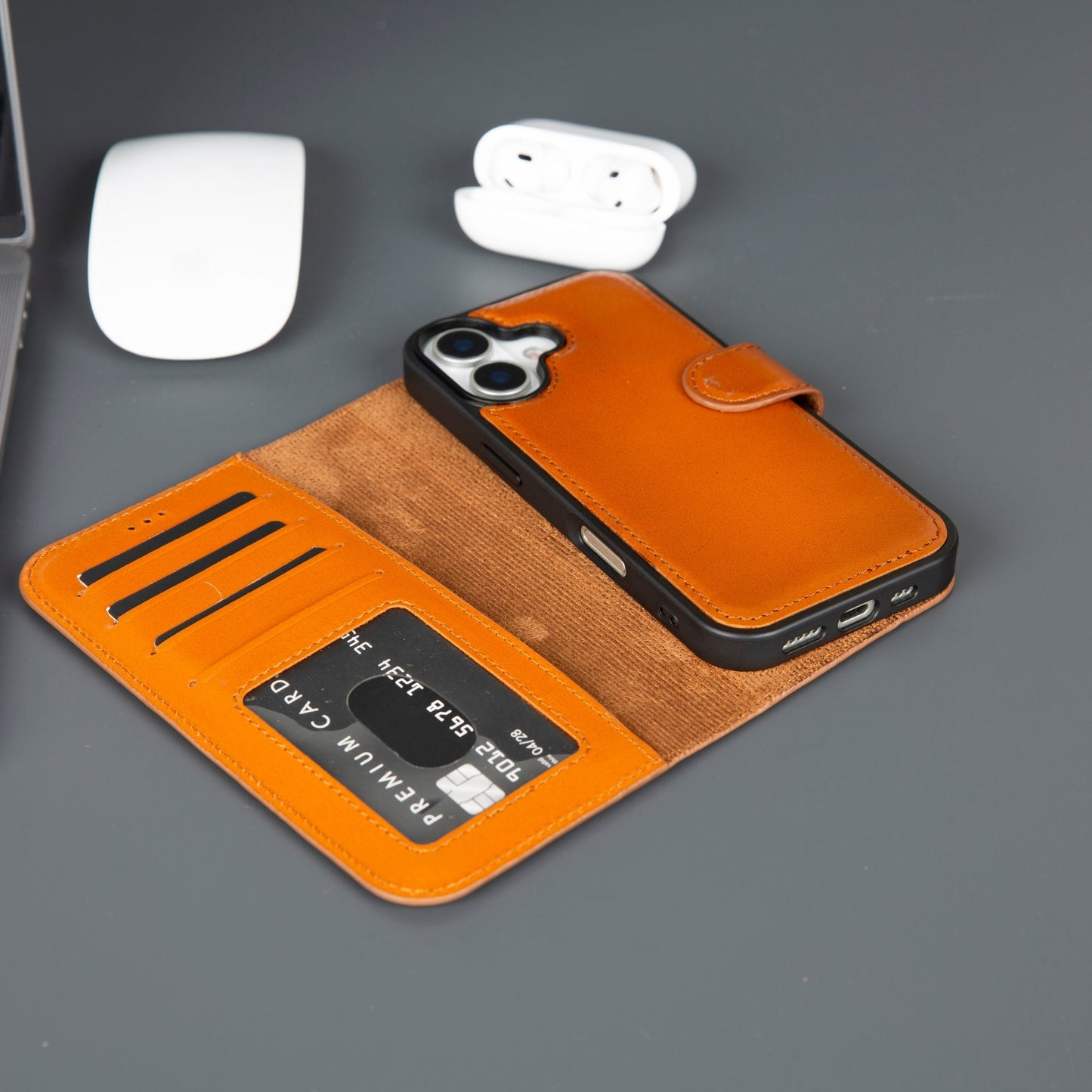 Casper iPhone 17 Leather Wallet Case – MagSafe Compatible