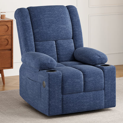 Power Lift Recliner Chair with Massage and Heat for Elderly People, USB Ports and Cup Holders