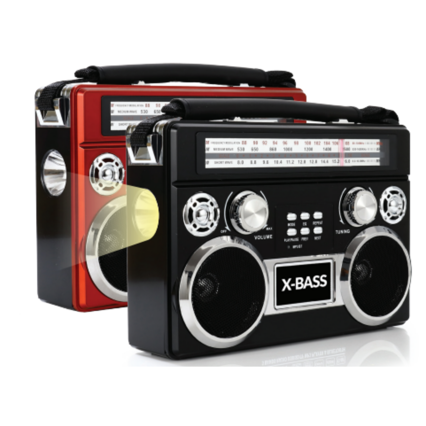 Supersonic Portable 3 Band Radio with Bluetooth and Flashlight-3