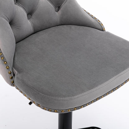 Set of 2 Swivel Velvet Barstools