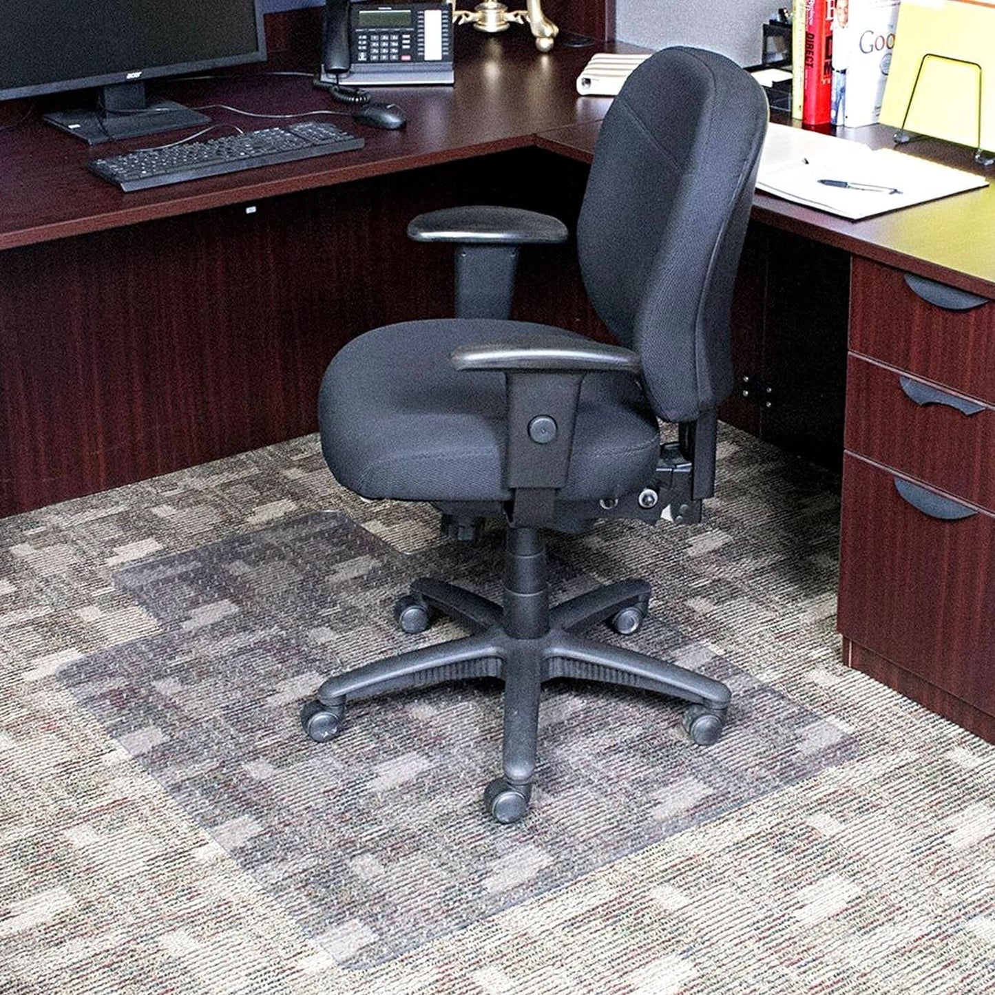 Office Chair Mat 36x48 Clear For Low Pile Carpet Use-1